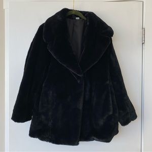 Black Faux Fur Coat